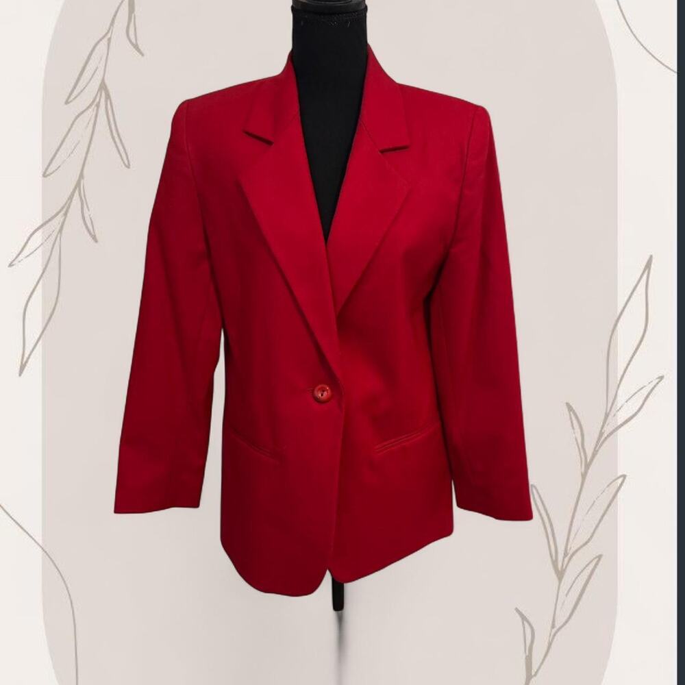 Red sag harbor wool blazer‎
